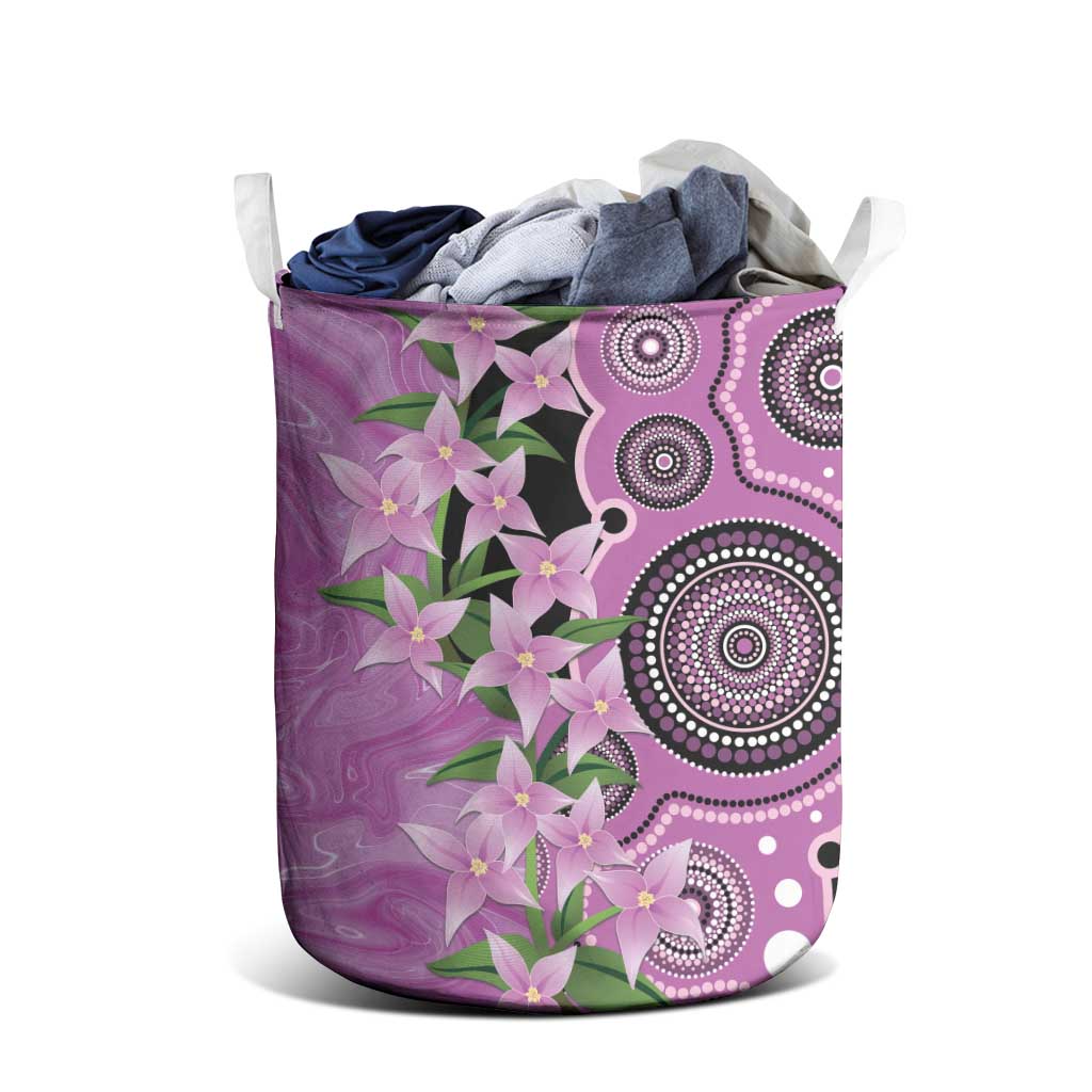 Australia Boronia Laundry Basket Aussie Native Flowers Indigenous Art - Aussie Hoodie