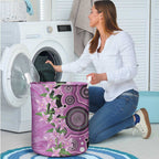 Australia Boronia Laundry Basket Aussie Native Flowers Indigenous Art - Aussie Hoodie