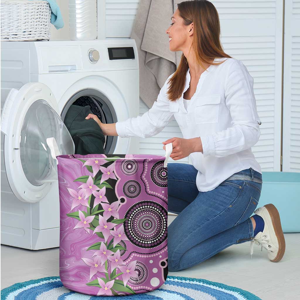 Australia Boronia Laundry Basket Aussie Native Flowers Indigenous Art - Aussie Hoodie
