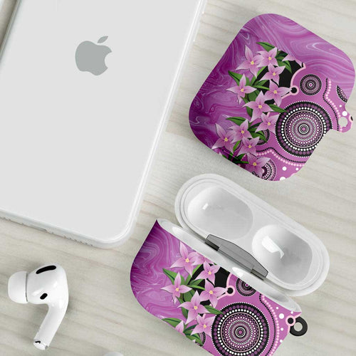 Australia Boronia AirPods Case Aussie Native Flowers Indigenous Art - Aussie Hoodie