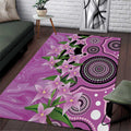 Australia Boronia Area Rug Aussie Native Flowers Indigenous Art - Aussie Hoodie