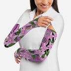 Australia Boronia Arm Sleeves Aussie Native Flowers Indigenous Art - Aussie Hoodie