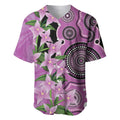 Australia Boronia Baseball Jersey Aussie Native Flowers Indigenous Art - Aussie Hoodie