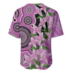 Australia Boronia Baseball Jersey Aussie Native Flowers Indigenous Art - Aussie Hoodie