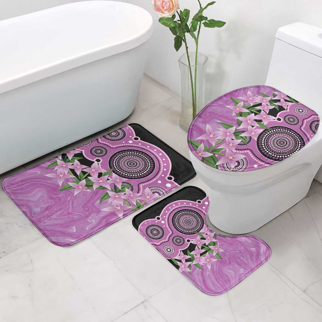 Australia Boronia Bathroom Set Aussie Native Flowers Indigenous Art - Aussie Hoodie