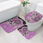 Australia Boronia Bathroom Set Aussie Native Flowers Indigenous Art - Aussie Hoodie
