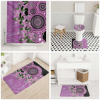 Australia Boronia Bathroom Set Aussie Native Flowers Indigenous Art - Aussie Hoodie