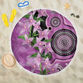 Australia Boronia Beach Blanket Aussie Native Flowers Indigenous Art - Aussie Hoodie