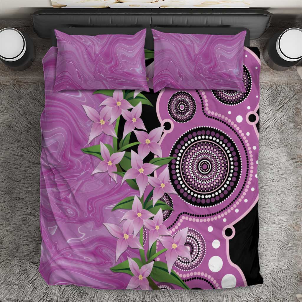 Australia Boronia Bedding Set Aussie Native Flowers Indigenous Art - Aussie Hoodie