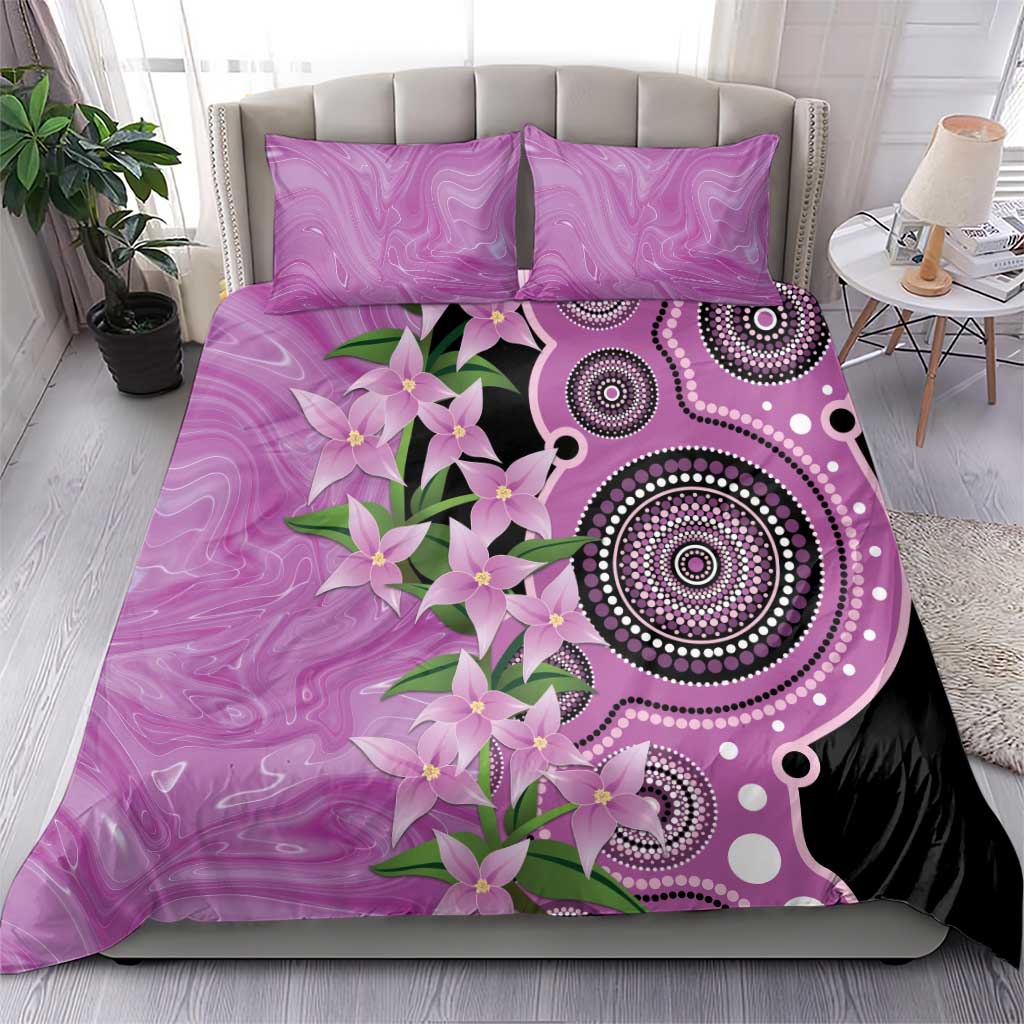 Australia Boronia Bedding Set Aussie Native Flowers Indigenous Art - Aussie Hoodie