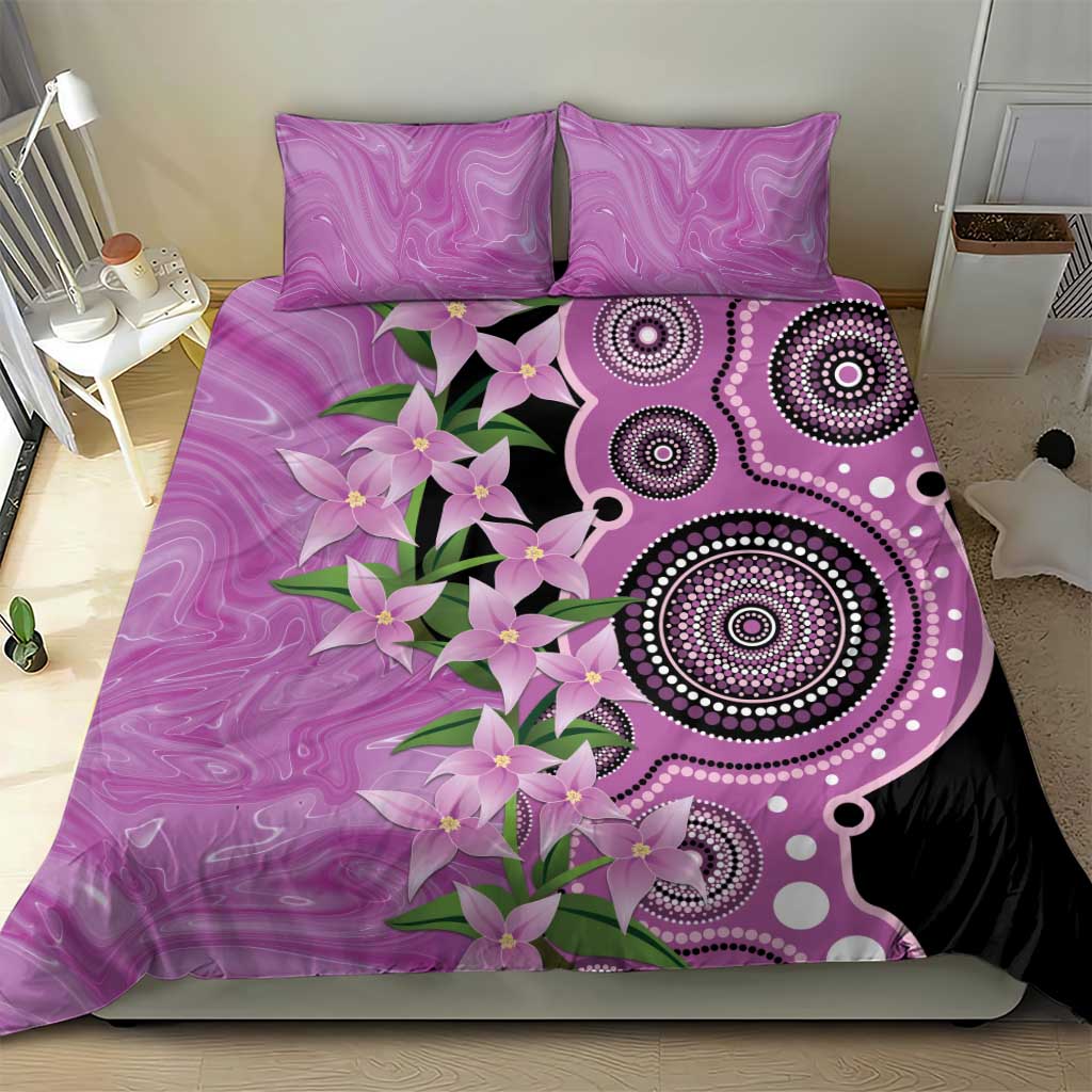 Australia Boronia Bedding Set Aussie Native Flowers Indigenous Art - Aussie Hoodie
