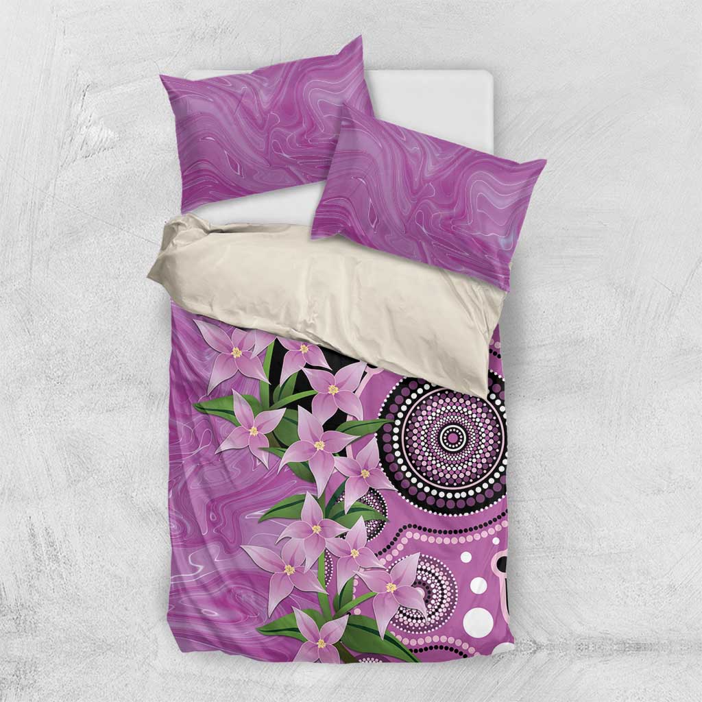 Australia Boronia Bedding Set Aussie Native Flowers Indigenous Art - Aussie Hoodie
