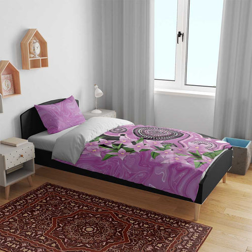 Australia Boronia Bedding Set Aussie Native Flowers Indigenous Art - Aussie Hoodie