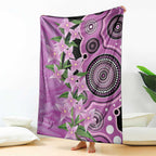 Australia Boronia Blanket Aussie Native Flowers Indigenous Art - Aussie Hoodie
