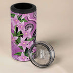 Australia Boronia 4 in 1 Can Cooler Tumbler Aussie Native Flowers Indigenous Art - Aussie Hoodie