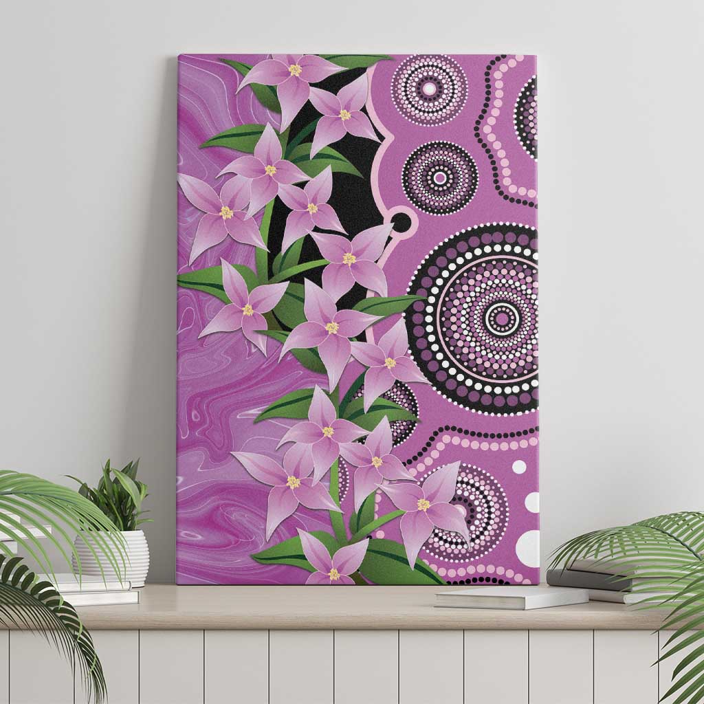 Australia Boronia Canvas Wall Art Aussie Native Flowers Indigenous Art - Aussie Hoodie