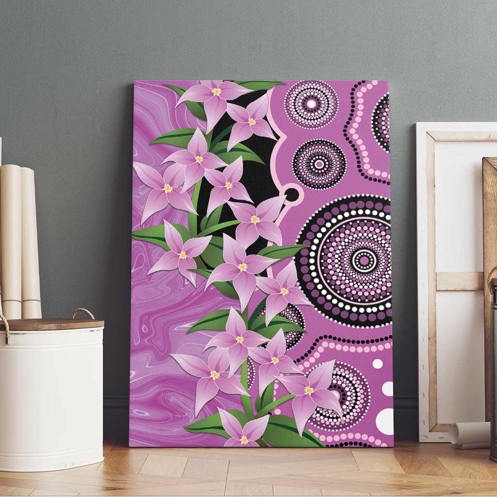 Australia Boronia Canvas Wall Art Aussie Native Flowers Indigenous Art - Aussie Hoodie