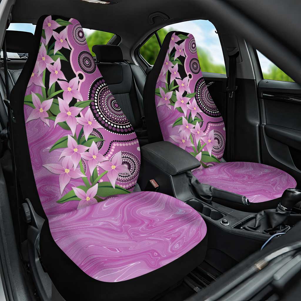 Australia Boronia Car Seat Cover Aussie Native Flowers Indigenous Art - Aussie Hoodie