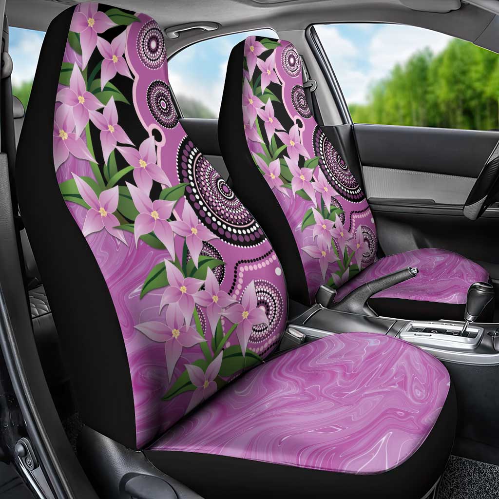 Australia Boronia Car Seat Cover Aussie Native Flowers Indigenous Art - Aussie Hoodie