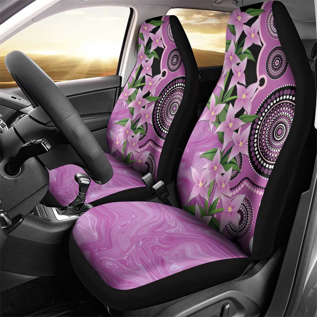 Australia Boronia Car Seat Cover Aussie Native Flowers Indigenous Art - Aussie Hoodie