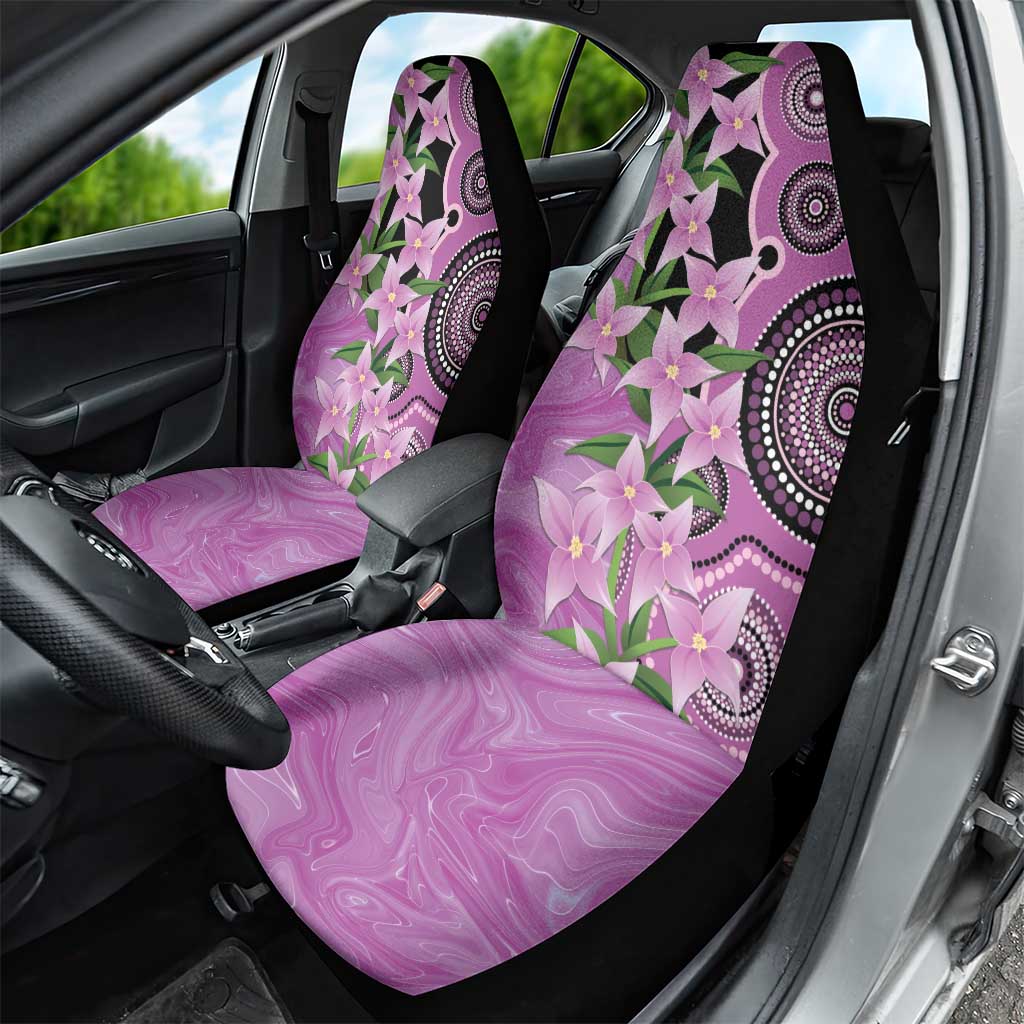 Australia Boronia Car Seat Cover Aussie Native Flowers Indigenous Art - Aussie Hoodie
