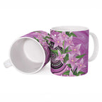 Australia Boronia Ceramic Mug Aussie Native Flowers Indigenous Art - Aussie Hoodie