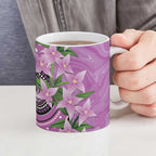 Australia Boronia Ceramic Mug Aussie Native Flowers Indigenous Art - Aussie Hoodie