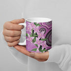 Australia Boronia Ceramic Mug Aussie Native Flowers Indigenous Art - Aussie Hoodie