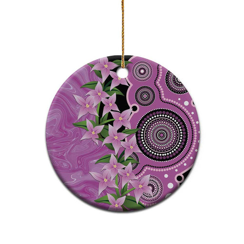 Australia Boronia Ceramic Ornament Aussie Native Flowers Indigenous Art - Aussie Hoodie