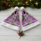Australia Boronia Christmas Santa Hat Aussie Native Flowers Indigenous Art - Aussie Hoodie