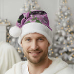 Australia Boronia Christmas Santa Hat Aussie Native Flowers Indigenous Art - Aussie Hoodie