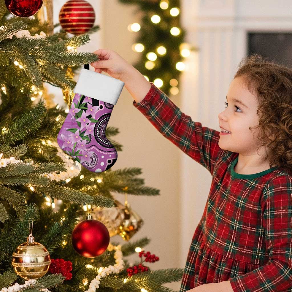 Australia Boronia Christmas Stocking Aussie Native Flowers Indigenous Art - Aussie Hoodie