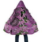 Australia Boronia Cloak Aussie Native Flowers Indigenous Art - Aussie Hoodie