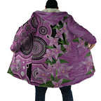 Australia Boronia Cloak Aussie Native Flowers Indigenous Art - Aussie Hoodie