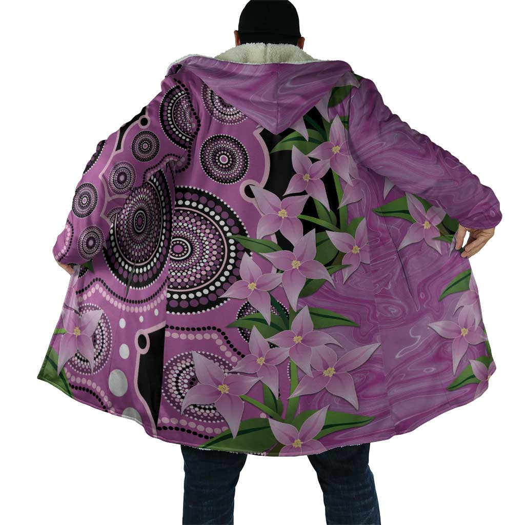 Australia Boronia Cloak Aussie Native Flowers Indigenous Art - Aussie Hoodie