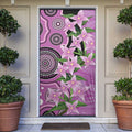 Australia Boronia Door Cover Aussie Native Flowers Indigenous Art - Aussie Hoodie