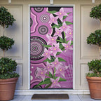 Australia Boronia Door Cover Aussie Native Flowers Indigenous Art - Aussie Hoodie