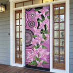 Australia Boronia Door Cover Aussie Native Flowers Indigenous Art - Aussie Hoodie