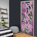 Australia Boronia Door Cover Aussie Native Flowers Indigenous Art - Aussie Hoodie