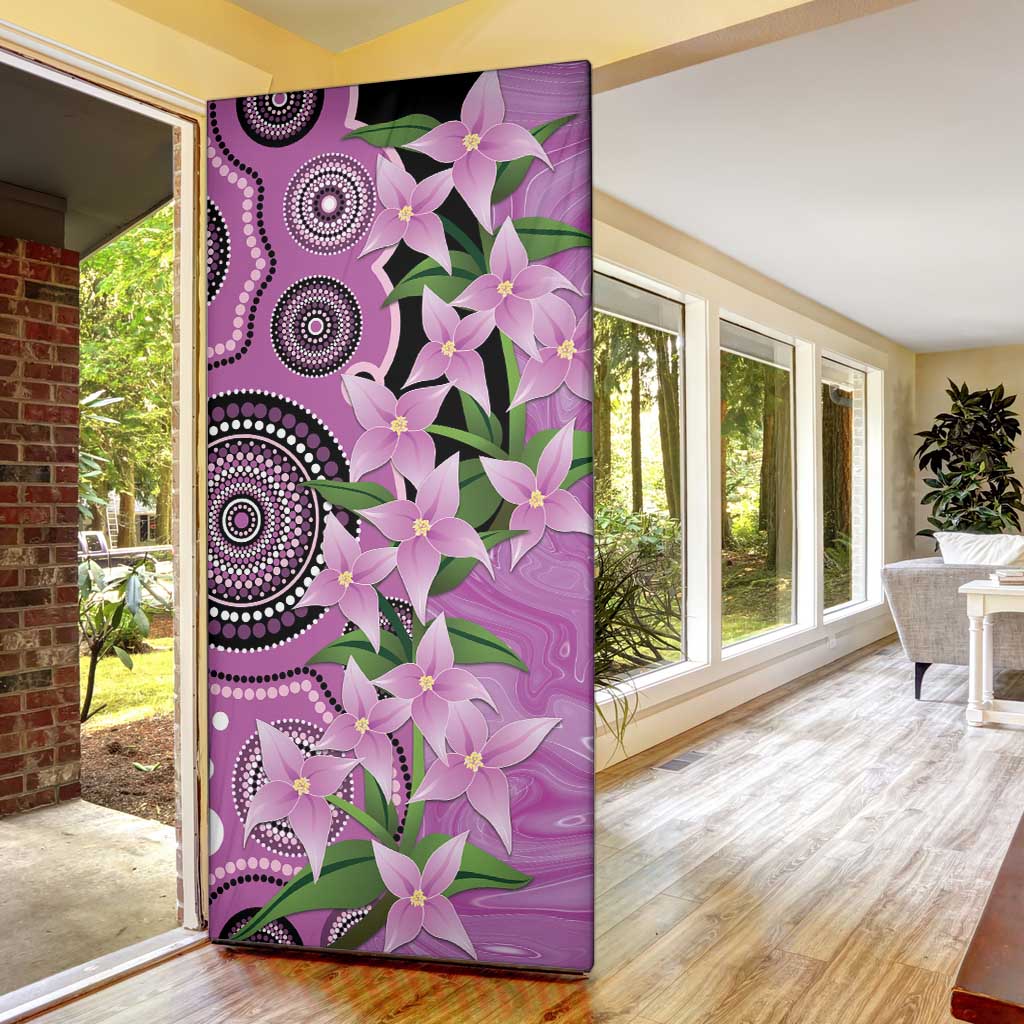 Australia Boronia Door Cover Aussie Native Flowers Indigenous Art - Aussie Hoodie