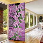 Australia Boronia Door Cover Aussie Native Flowers Indigenous Art - Aussie Hoodie