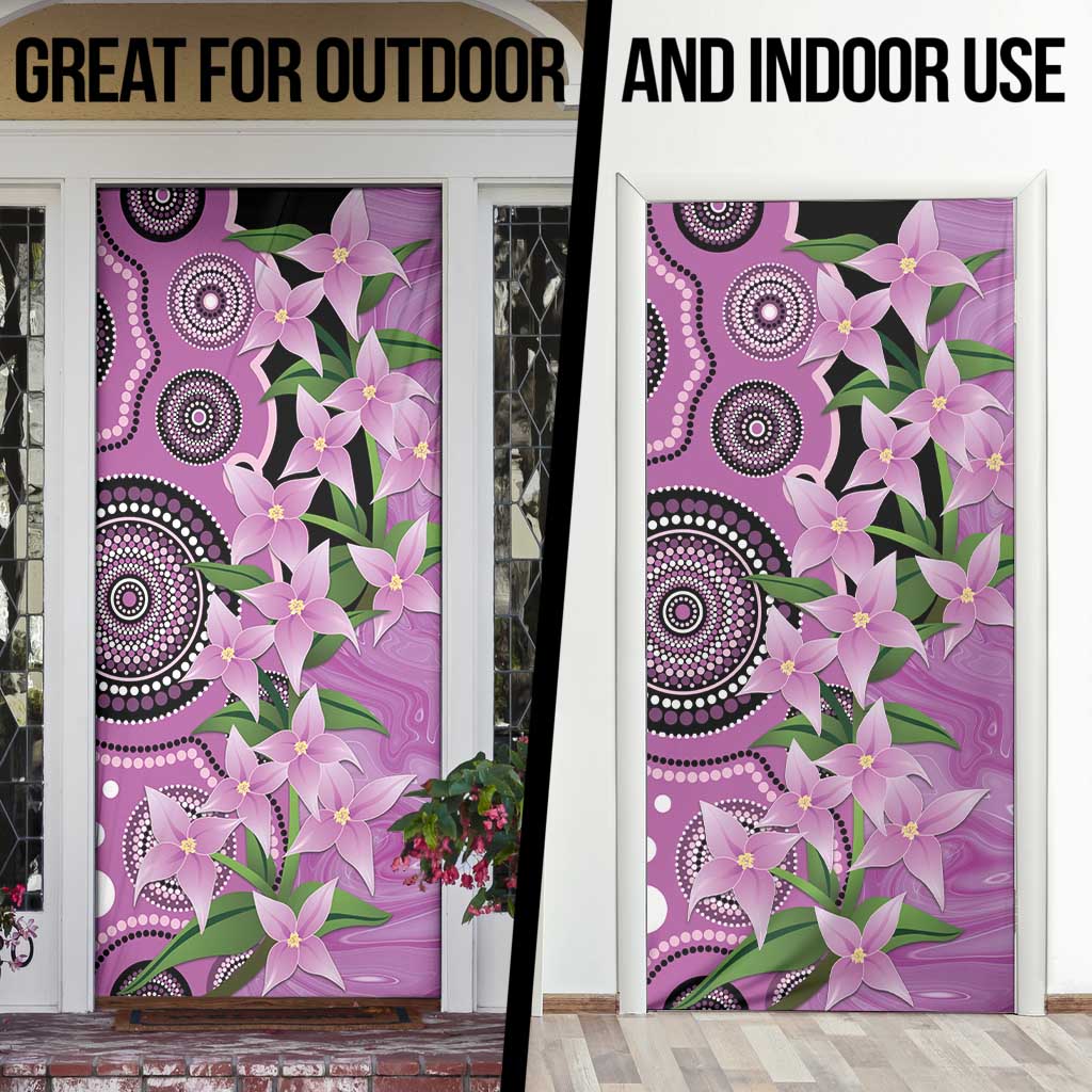 Australia Boronia Door Cover Aussie Native Flowers Indigenous Art - Aussie Hoodie