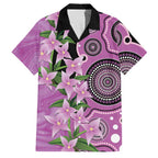 Australia Boronia Family Matching Long Sleeve Bodycon Dress and Hawaiian Shirt Aussie Native Flowers Indigenous Art - Aussie Hoodie
