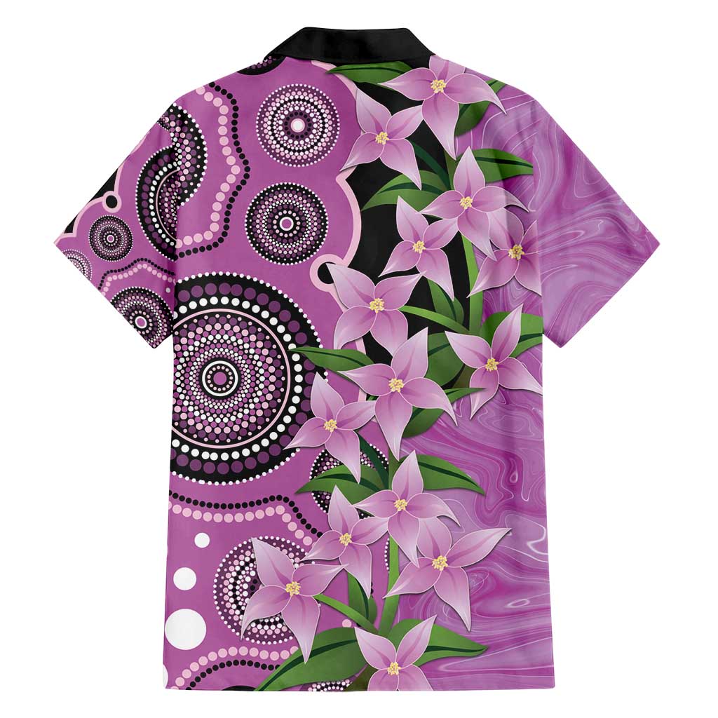 Australia Boronia Family Matching Long Sleeve Bodycon Dress and Hawaiian Shirt Aussie Native Flowers Indigenous Art - Aussie Hoodie