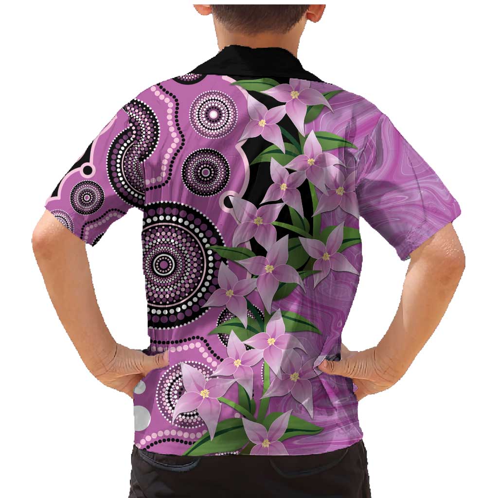 Australia Boronia Family Matching Mermaid Dress and Hawaiian Shirt Aussie Native Flowers Indigenous Art - Aussie Hoodie