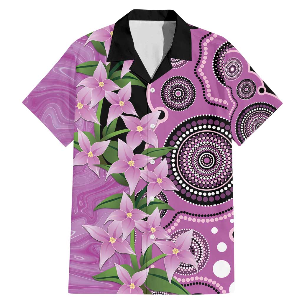 Australia Boronia Family Matching Mermaid Dress and Hawaiian Shirt Aussie Native Flowers Indigenous Art - Aussie Hoodie