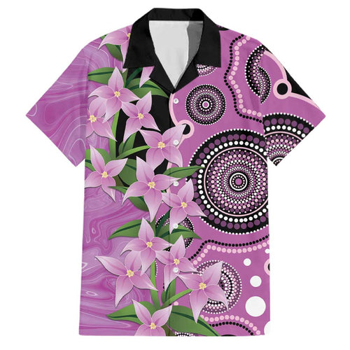 Australia Boronia Family Matching Mermaid Dress and Hawaiian Shirt Aussie Native Flowers Indigenous Art - Aussie Hoodie