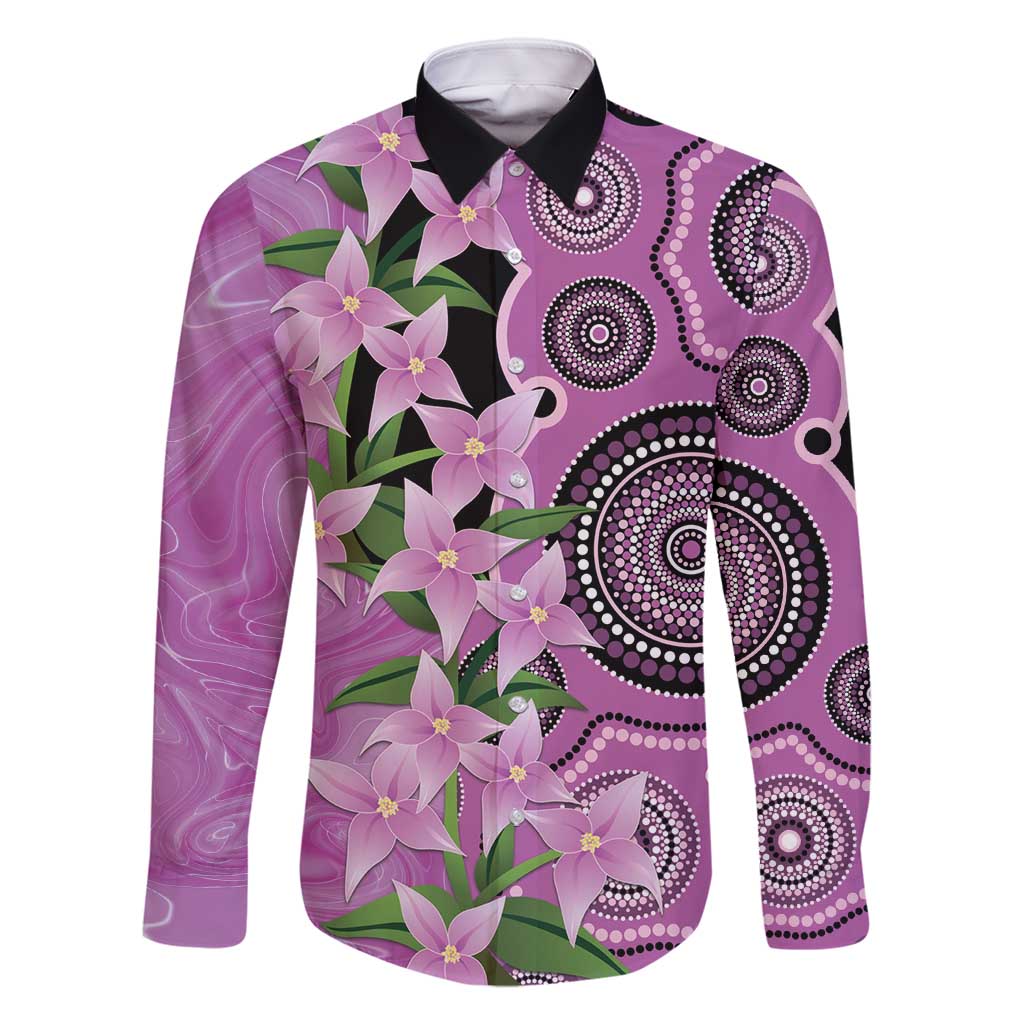 Australia Boronia Family Matching Mermaid Dress and Hawaiian Shirt Aussie Native Flowers Indigenous Art - Aussie Hoodie