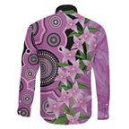 Australia Boronia Family Matching Mermaid Dress and Hawaiian Shirt Aussie Native Flowers Indigenous Art - Aussie Hoodie