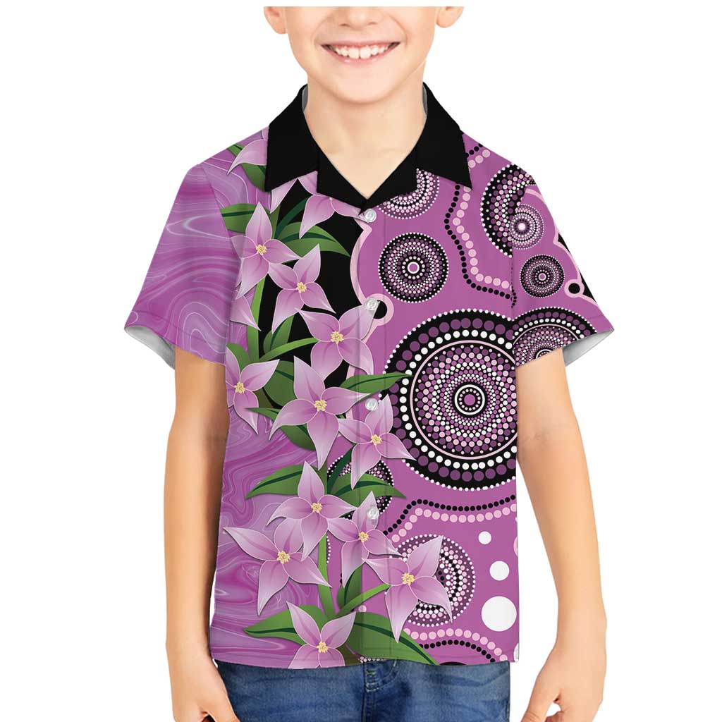 Australia Boronia Family Matching Mermaid Dress and Hawaiian Shirt Aussie Native Flowers Indigenous Art - Aussie Hoodie